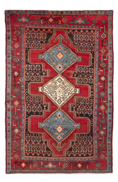 Senneh Teppich 128x200cm - Perserteppich - rot