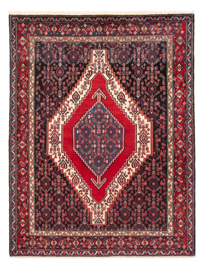 Senneh Teppich 140x196cm - Perserteppich - dunkelblau