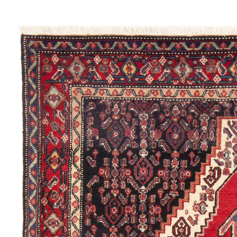 Senneh Teppich 140x196cm - Perserteppich - dunkelblau