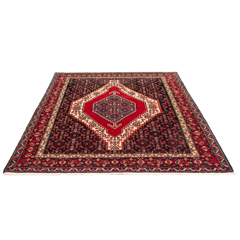 Senneh Teppich 140x196cm - Perserteppich - dunkelblau