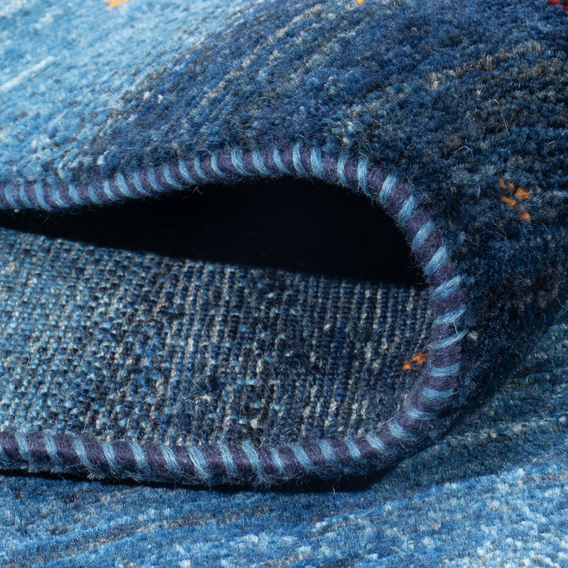 Gabbeh Teppich - Loribaft Perser - 179 x 232 cm - seeblau