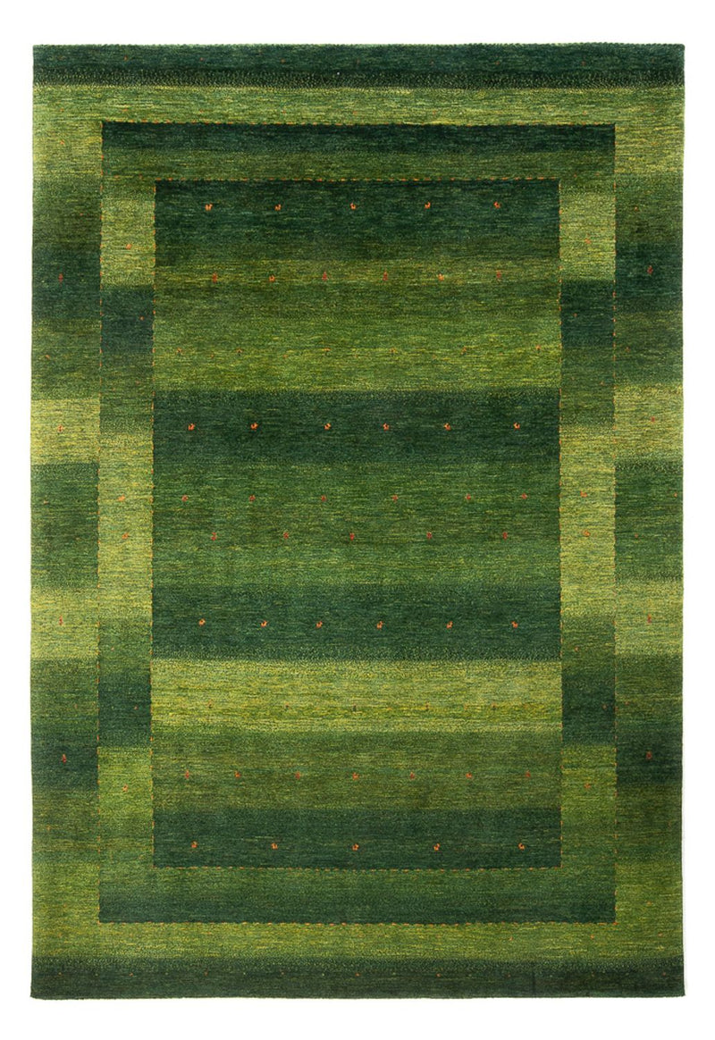 Gabbeh Teppich - Loribaft Perser - 212 x 306 cm - grün