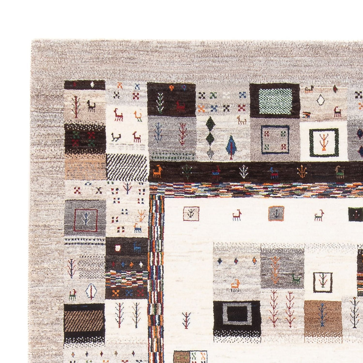 Gabbeh Teppich - Loribaft Perser - 201 x 278 cm - mehrfarbig
