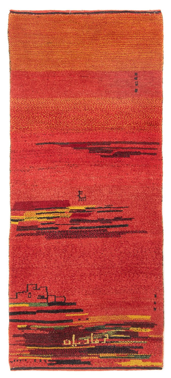 Gabbeh Persisch Teppich 83x200cm - Perserteppich Wollteppich - mehrfarbig