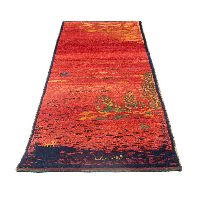 Gabbeh Persisch Teppich 75x235cm - Perserteppich Wollteppich - mehrfarbig