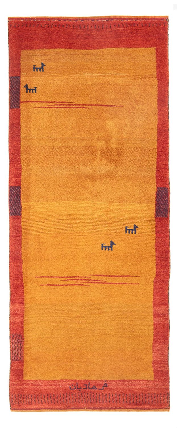 Gabbeh Persisch Teppich 82x216cm - Perserteppich Wollteppich - mehrfarbig