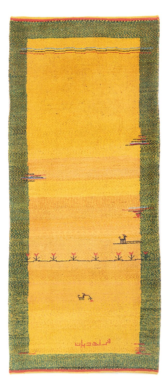 Gabbeh Persisch Teppich 83x196cm - Perserteppich Wollteppich - mehrfarbig