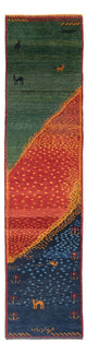 Gabbeh Persisch Teppich 68x285cm - Perserteppich Wollteppich - mehrfarbig
