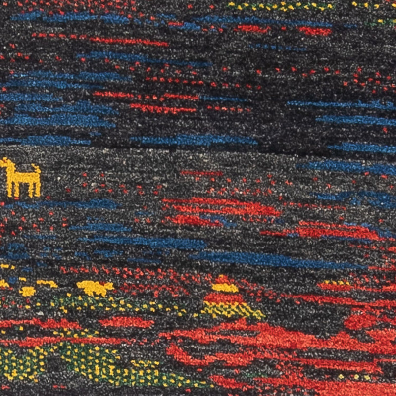 Gabbeh Persisch Teppich 68x185cm - Perserteppich Wollteppich - mehrfarbig