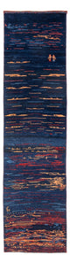 Gabbeh Persisch Teppich 80x279cm - Perserteppich Wollteppich - mehrfarbig