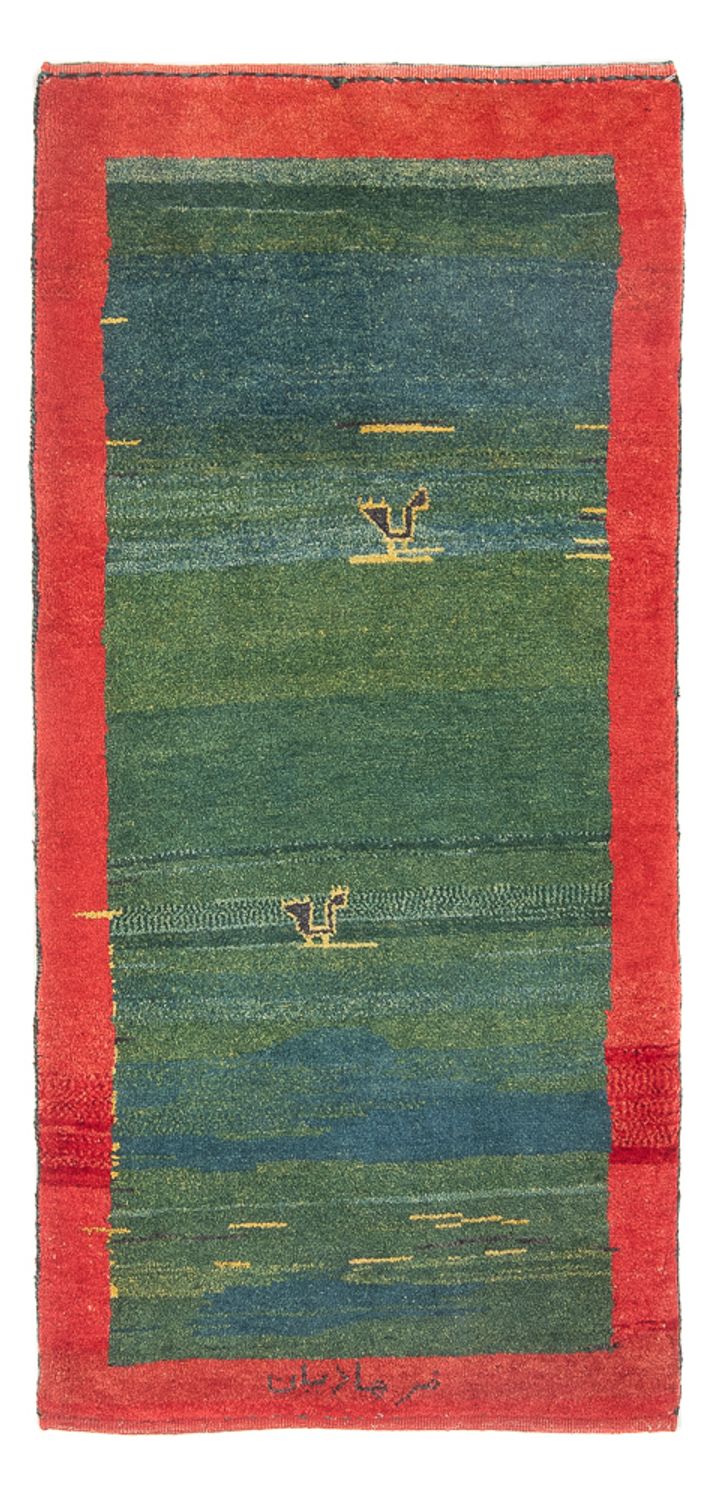 Gabbeh Persisch Teppich 82x178cm - Perserteppich Wollteppich - mehrfarbig
