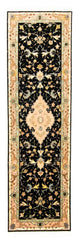 Täbriz - 50 Raj Teppich 85x294cm - Perserteppich - schwarz