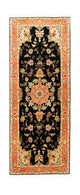 Täbriz - 50 Raj Teppich 83x215cm - Perserteppich - schwarz