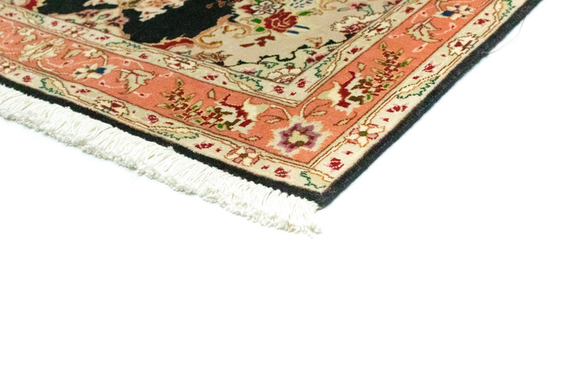 Täbriz - 50 Raj Teppich 83x215cm - Perserteppich - schwarz