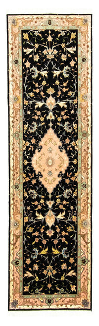 Täbriz - 50 Raj Teppich 84x290cm - Perserteppich - schwarz – product image