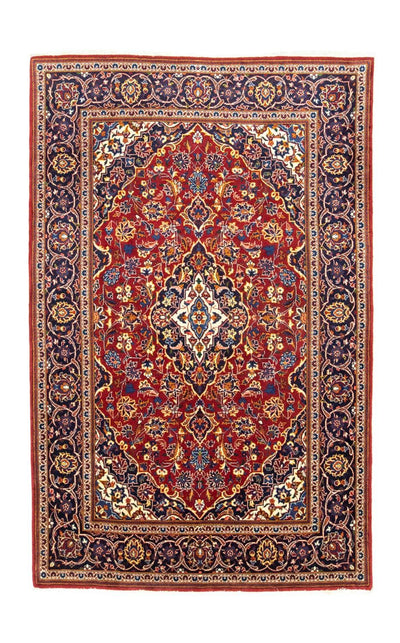 Keshan Teppich 135x210cm - Perserteppich - rot