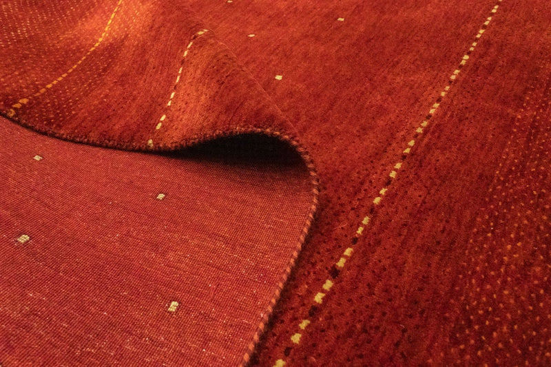 Gabbeh Teppich Indus 171x234cm - Wollteppich - rot