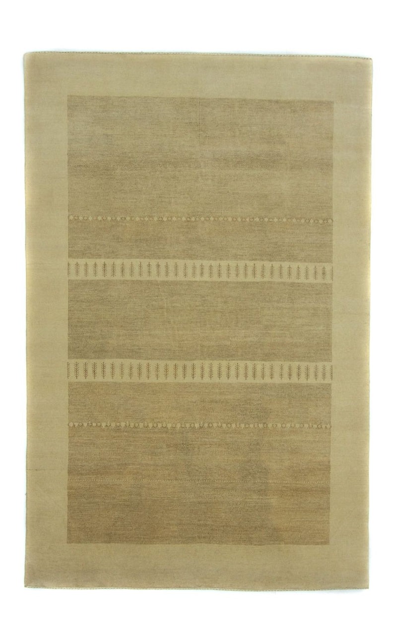Gabbeh Teppich Indus 197x304cm - Wollteppich - beige