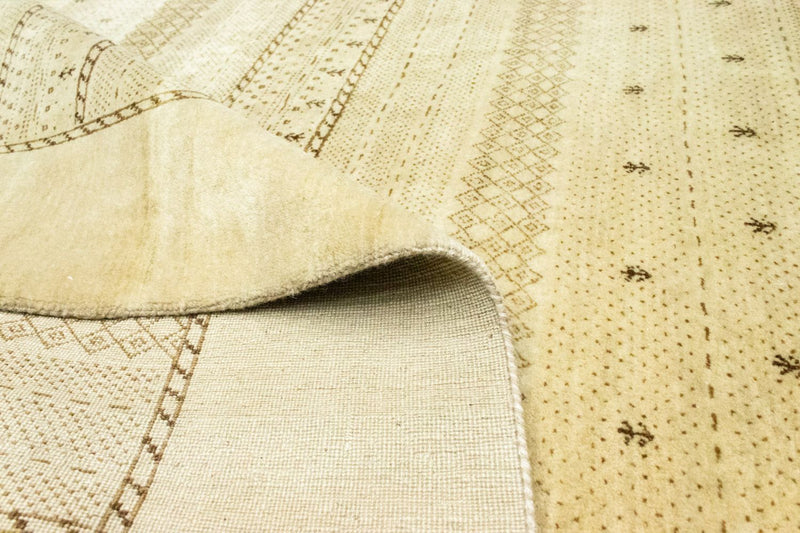 Gabbeh Teppich Indus 174x247cm - Wollteppich - beige
