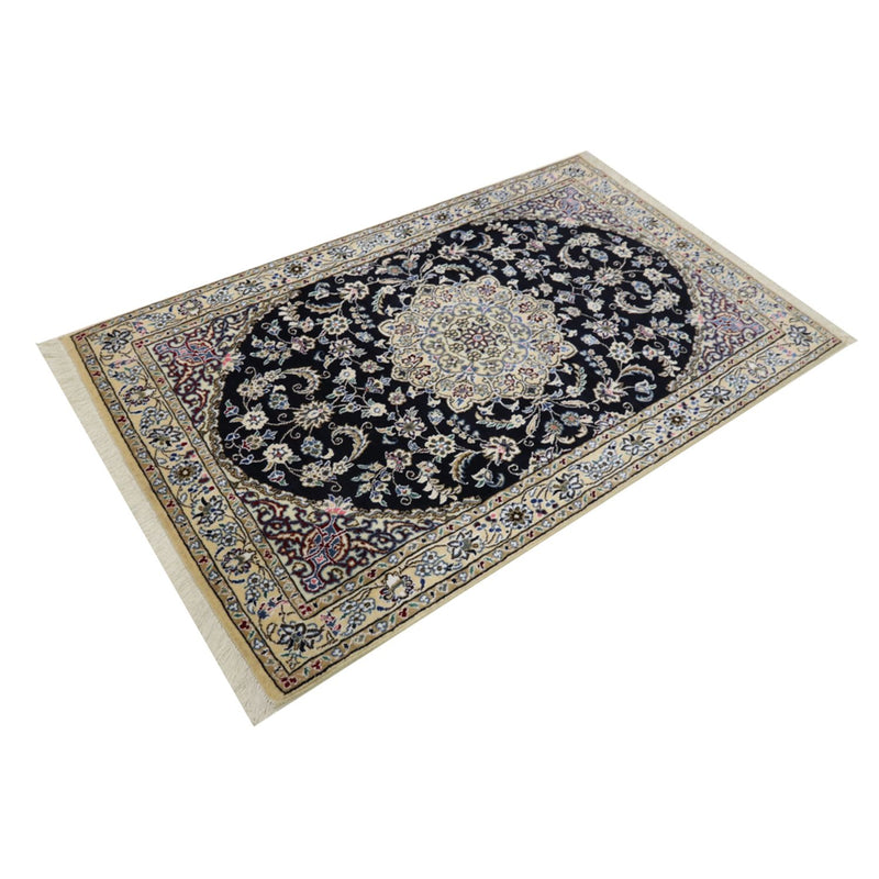 Perserteppich - Nain - Royal - 96 x 155 cm - dunkelblau