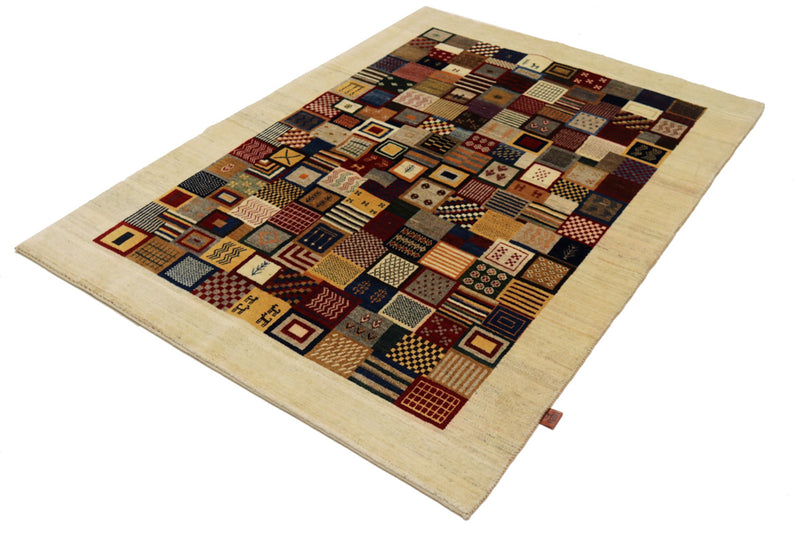 Gabbeh Teppich - Loribaft Indus - 142 x 197 cm - mehrfarbig