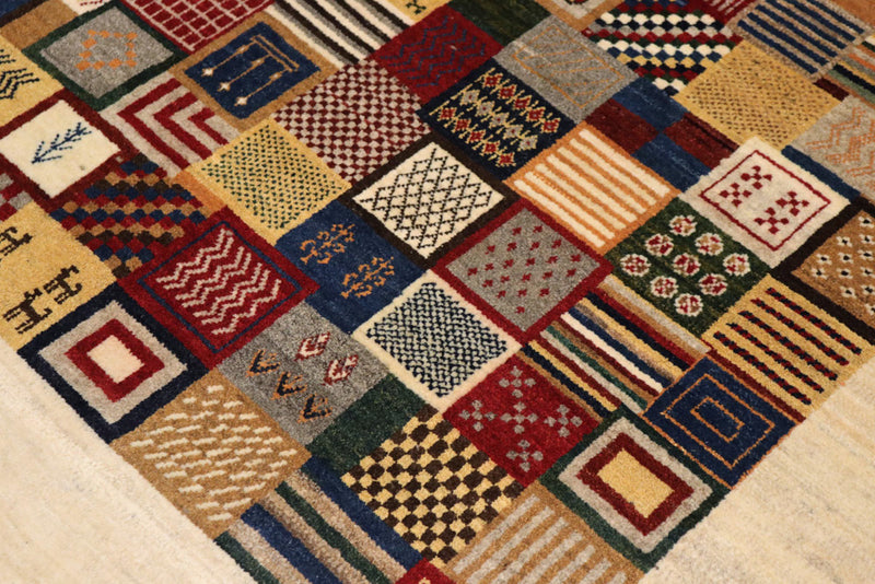 Gabbeh Teppich - Loribaft Indus - 142 x 197 cm - mehrfarbig