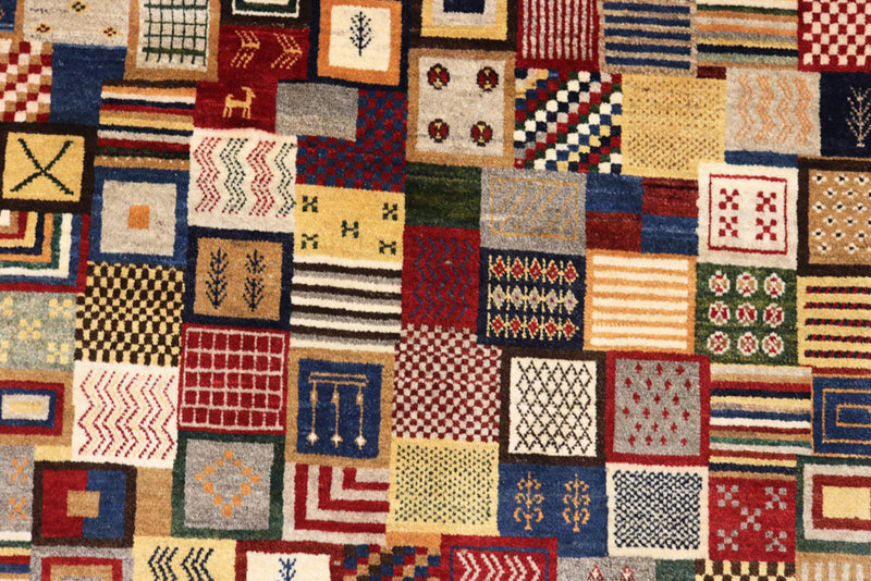 Gabbeh Teppich - Loribaft Indus - 142 x 197 cm - mehrfarbig