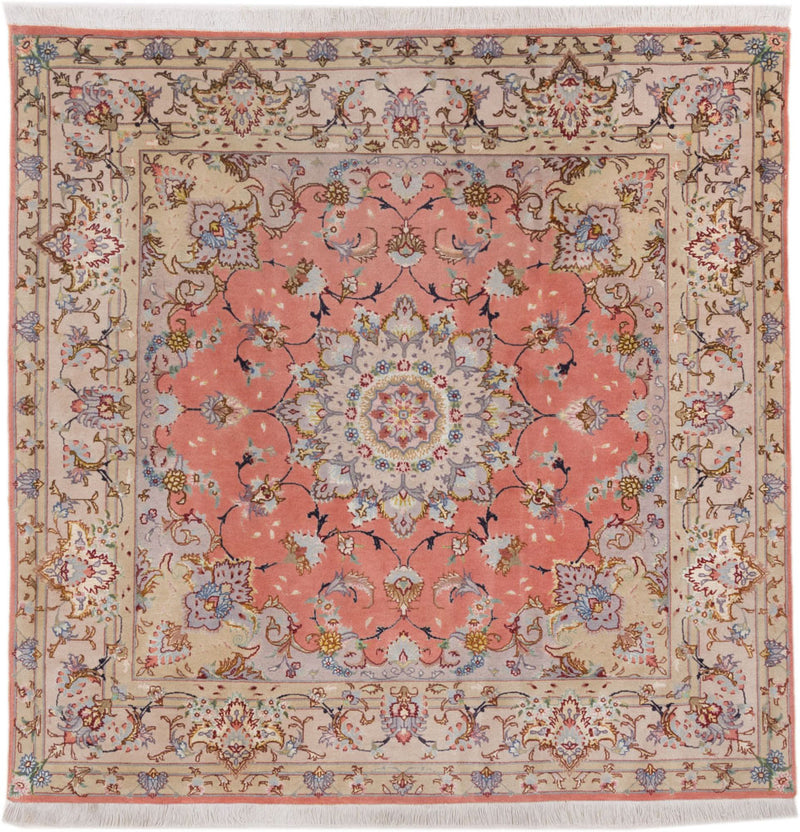Perserteppich - Täbriz - Royal quadratisch  - 153 x 153 cm - sand