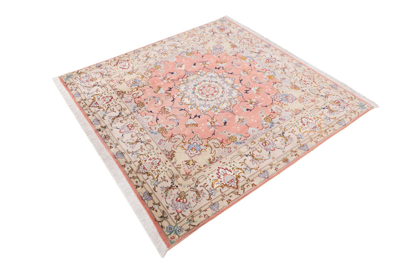 Perserteppich - Täbriz - Royal quadratisch  - 153 x 153 cm - sand