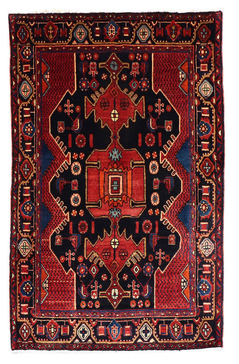 Perserteppich - Nomadic 138 x 202 cm - schwarz