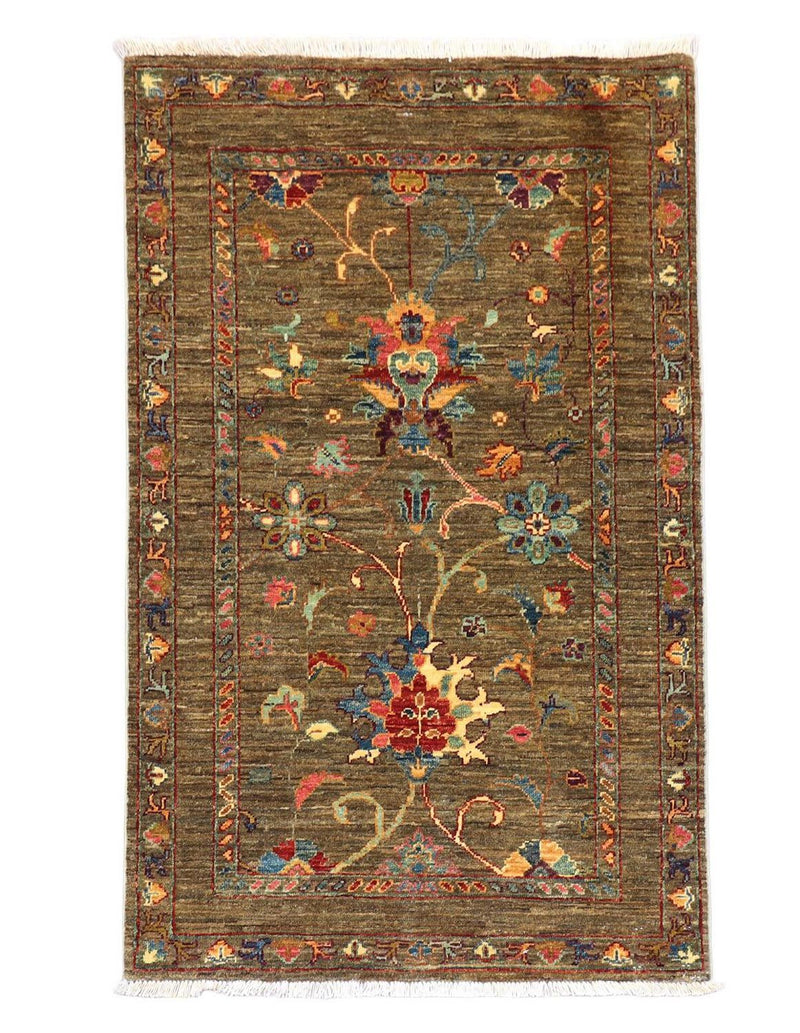 Ziegler Teppich 83 x 124 cm - olivgrün