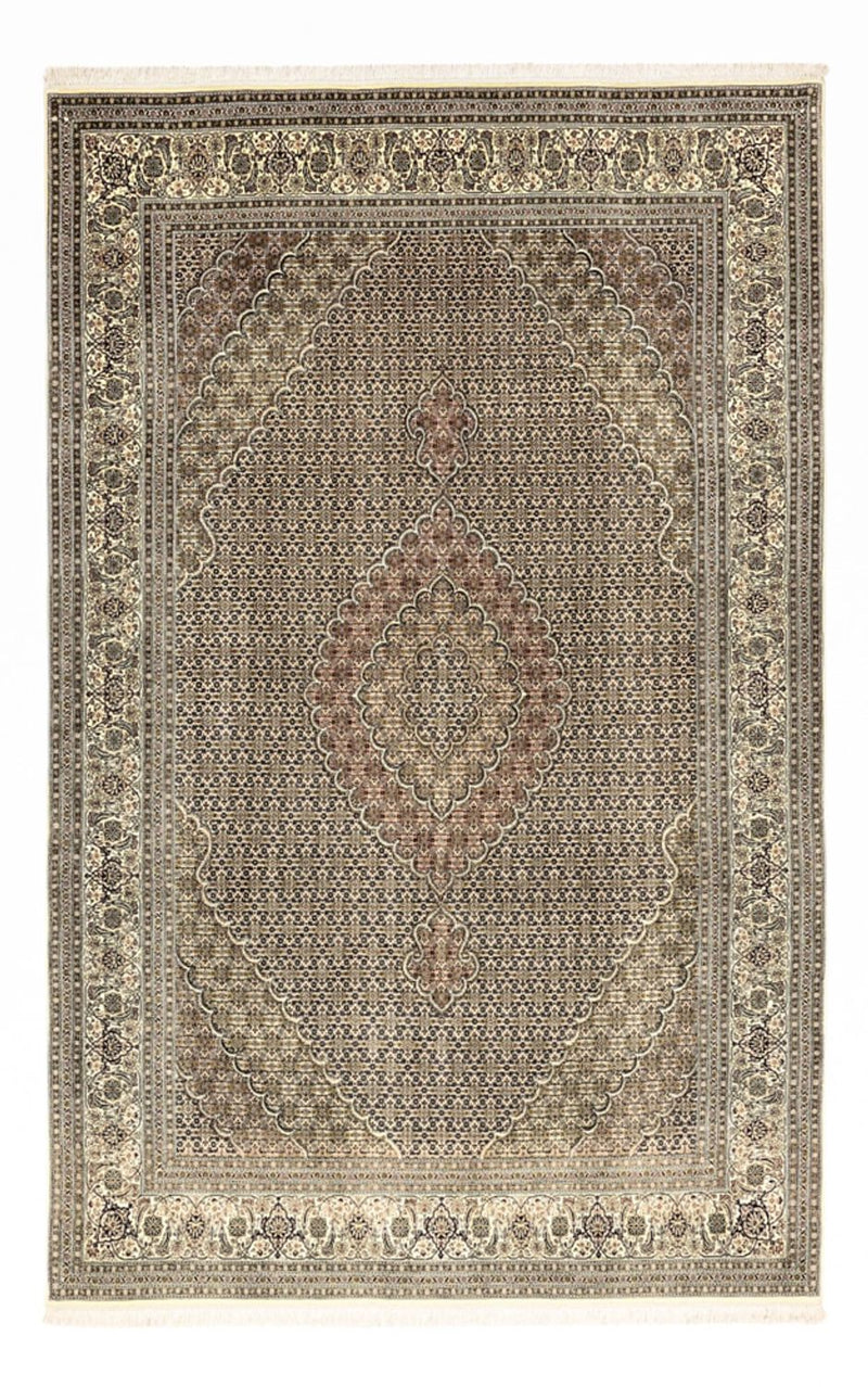 Täbriz - 50 Raj Teppich 199x309cm - Perserteppich - silber