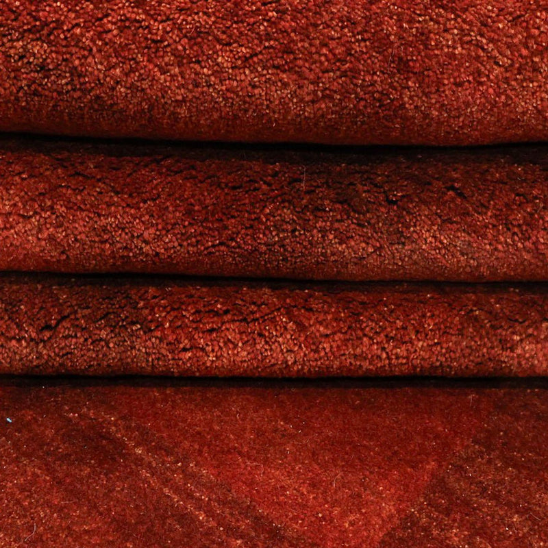 Gabbeh Persisch Teppich 259x327cm - Perserteppich Wollteppich - dunkelrot
