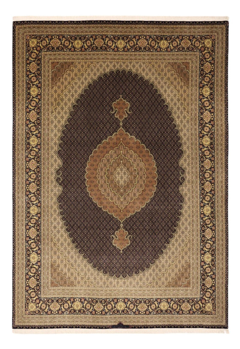 Täbriz - 50 Raj Teppich 249x350cm - Perserteppich - dunkelbraun