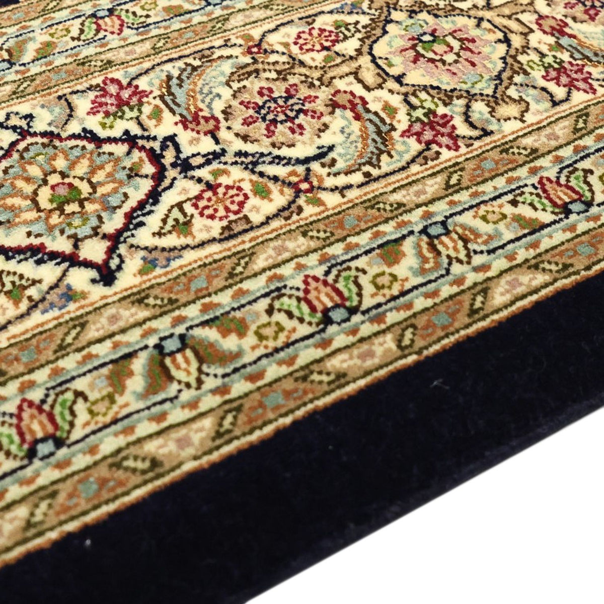 Täbriz - 50 Raj Teppich 153x194cm - Perserteppich - dunkelbeige