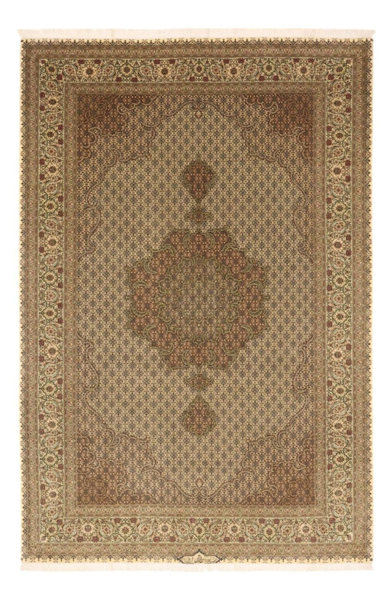 Täbriz - 50 Raj Teppich 203x303cm - Perserteppich - dunkelbeige