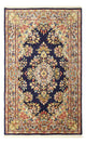 Kerman Teppich 92x148cm - Perserteppich - blau