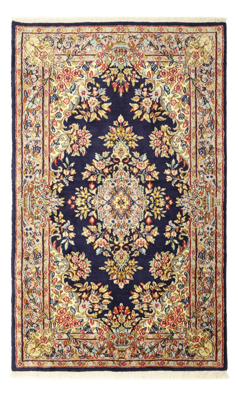 Kerman Teppich 92x148cm - Perserteppich - blau