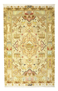 Täbriz - 50 Raj Teppich 102x160cm - Perserteppich - sand – product image