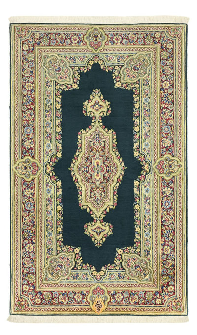 Kerman Teppich 92x152cm - Perserteppich - dunkelblau