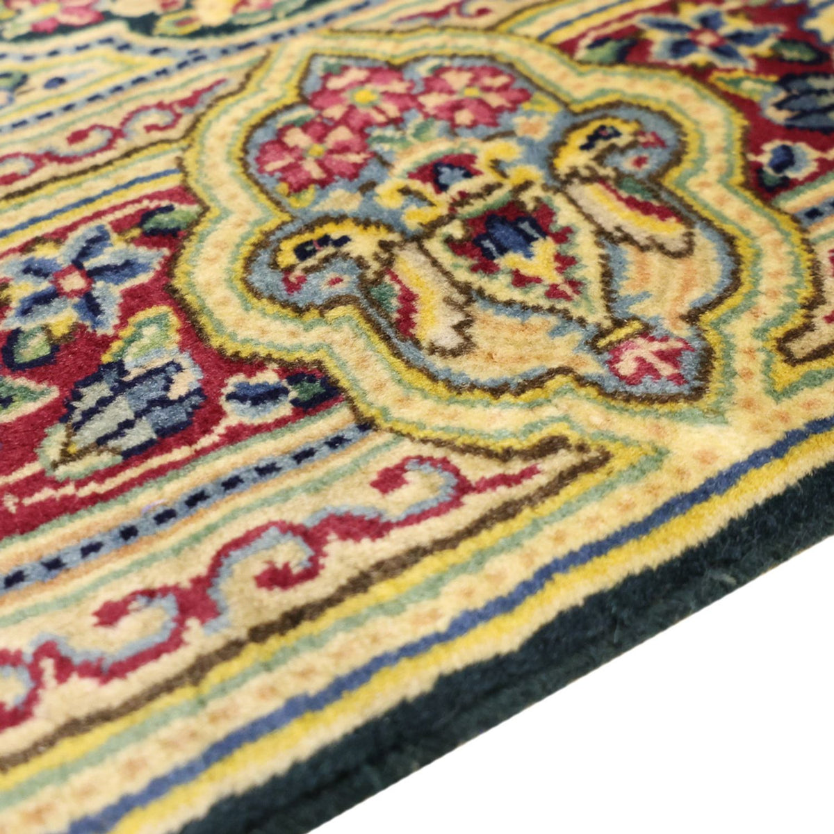 Kerman Teppich 92x152cm - Perserteppich - dunkelblau