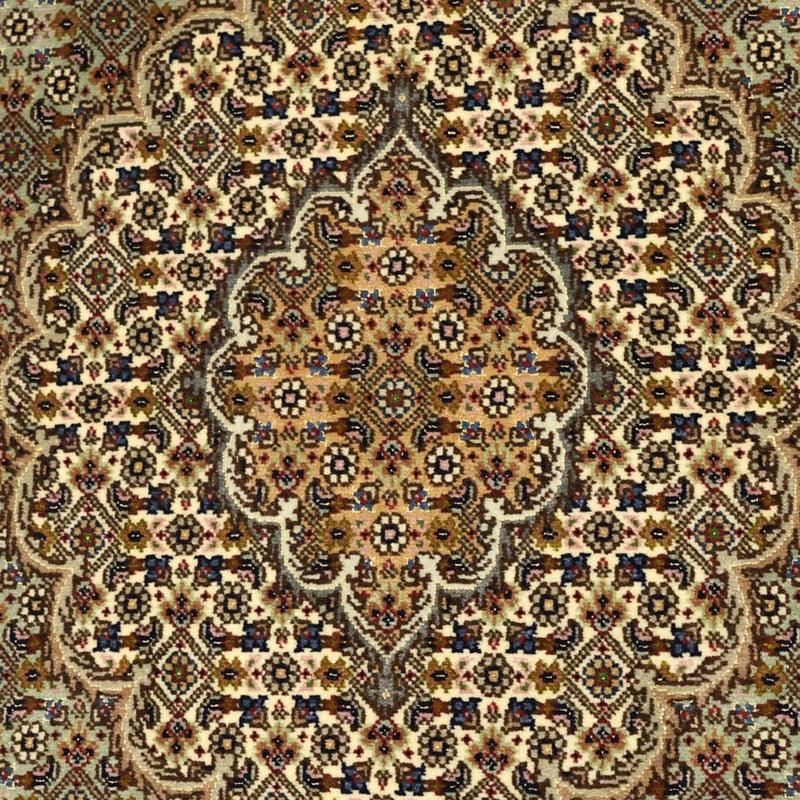 Täbriz - 50 Raj Teppich 101x150cm - Perserteppich - sand