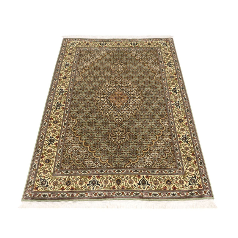 Täbriz - 50 Raj Teppich 101x150cm - Perserteppich - sand