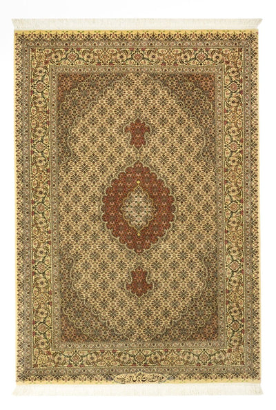 Täbriz - 50 Raj Teppich 103x150cm - Perserteppich - sand