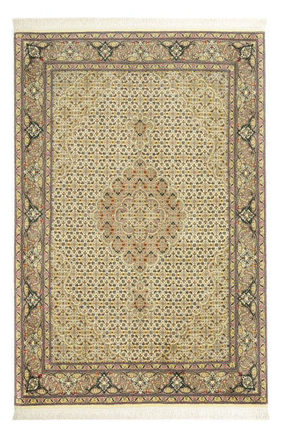 Täbriz - 50 Raj Teppich 101x152cm - Perserteppich - olivgrün