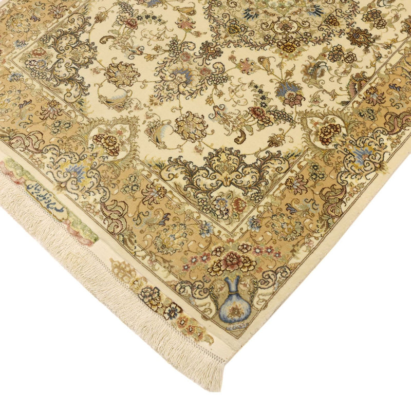 Täbriz - 50 Raj Teppich 99x160cm - Perserteppich - beige