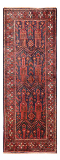 Belutsch Teppich 110x292cm - Orientteppich - dunkelrot – product image