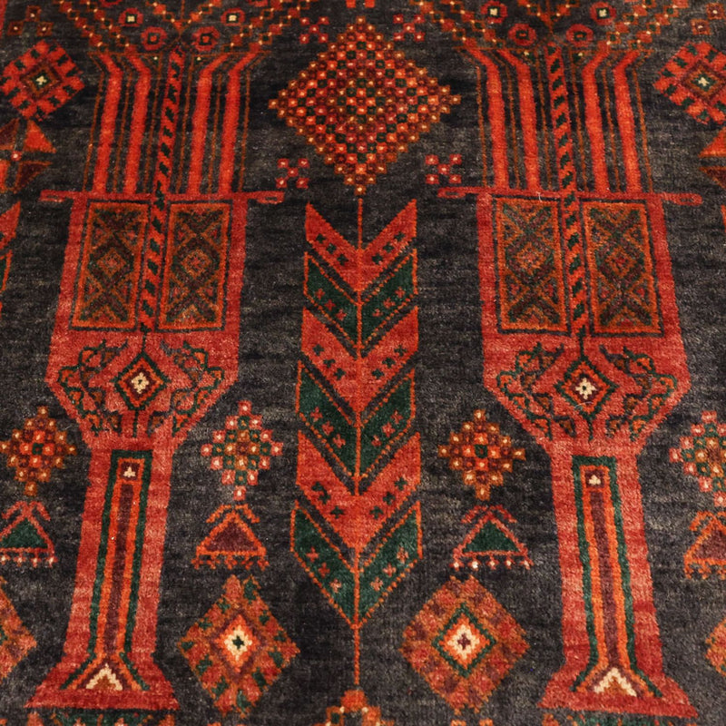Belutsch Teppich 110x292cm - Orientteppich - dunkelrot
