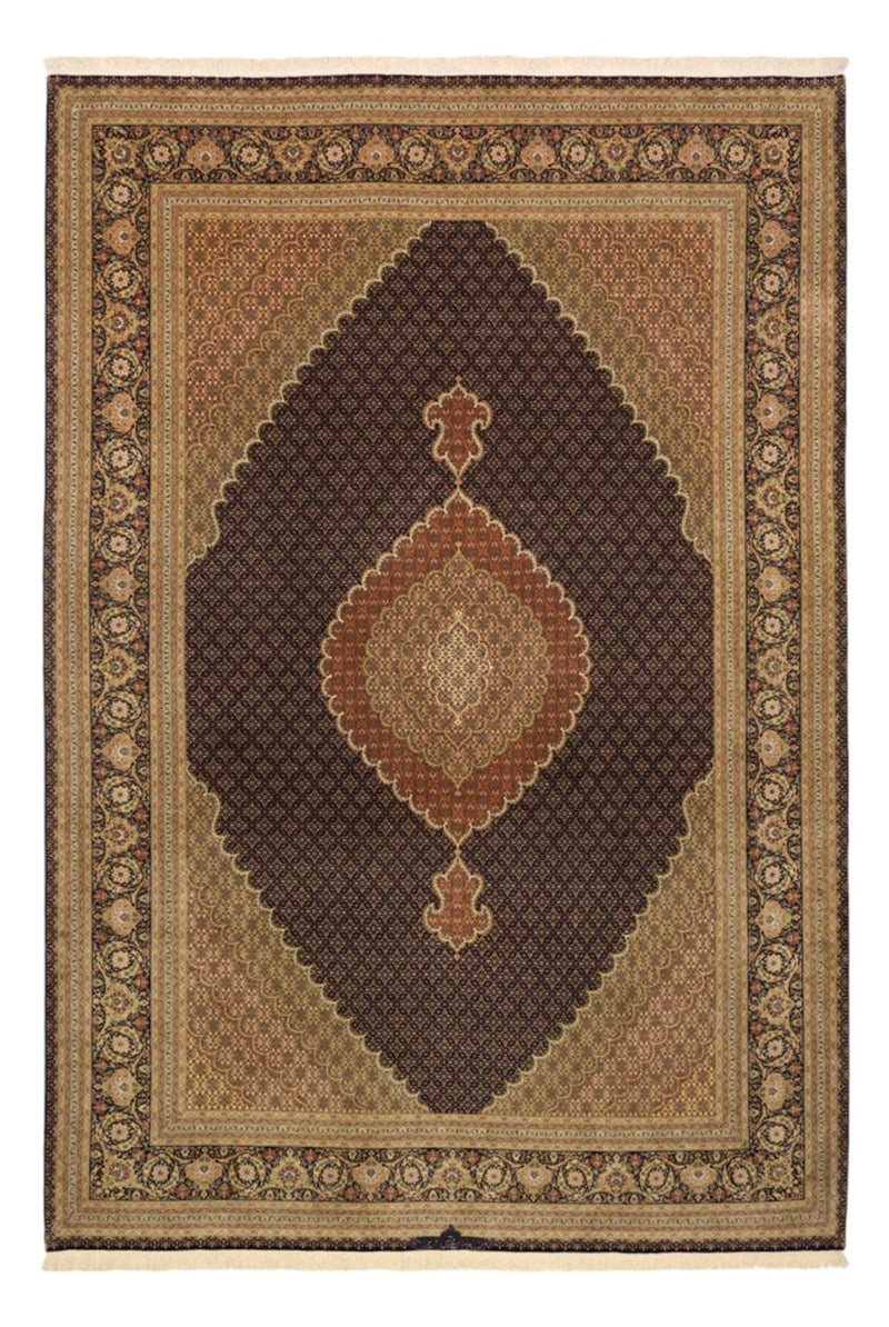Täbriz - 50 Raj Teppich 251x362cm - Perserteppich - dunkelbeige