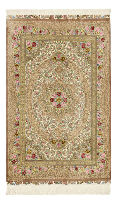 Ghom Teppich 101x165cm - Perserteppich - hellbeige